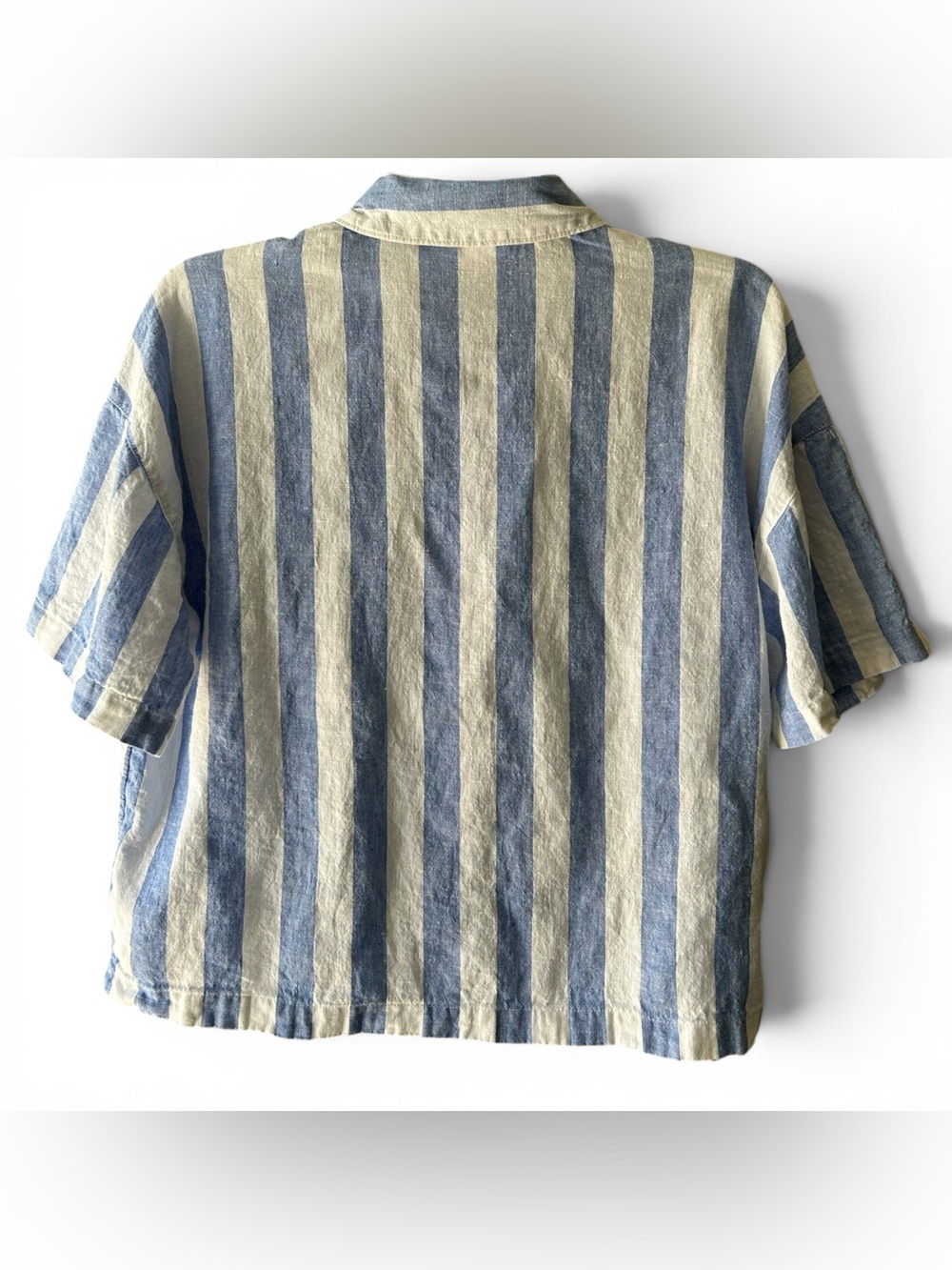 C&C California Striped Linen Top Sz Small - Picture 3 of 7